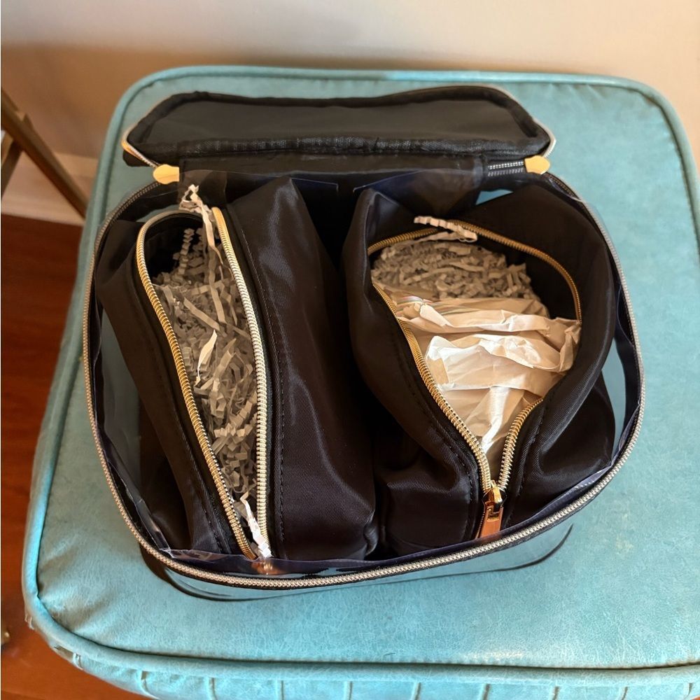 Ivy London Black and Gold Cosmetic Bag - Picture 5 of 6